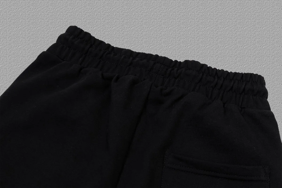 P125✨🔥 [Balenciaga] 2026 Autumn and Winter New Arrival Printed Letters Trousers and Sweatpants Premium Pure Cotton Double-Ply 400g Heavy Terry Cloth Fabric Color: Black Size: S M L XL 2XL
